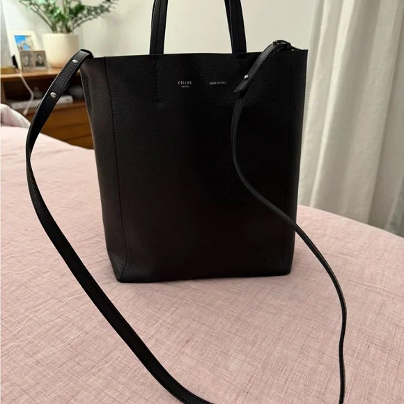 Old Céline Vertical Cabas Tote in Black - Picture 5 of 9